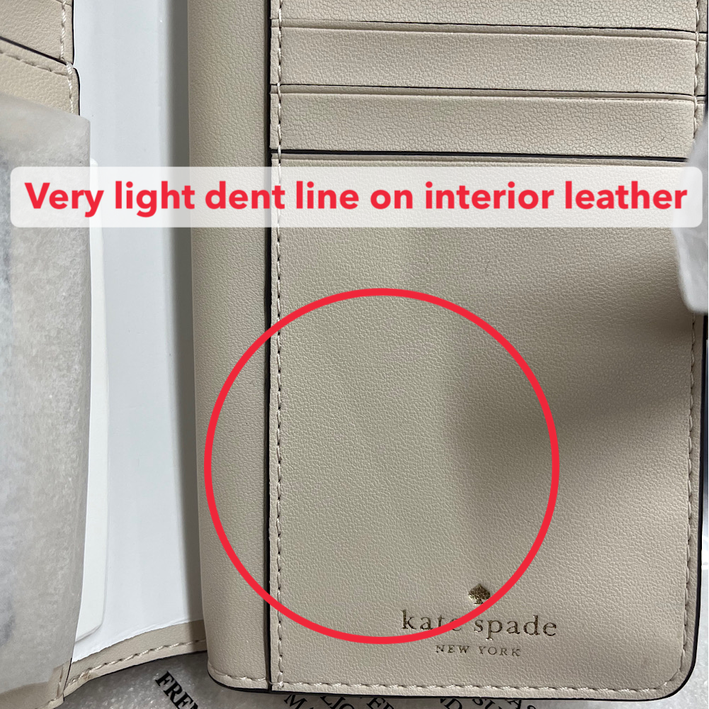 Kate Spade Medium Wallet Spade Flower Pvc Medium Compact Bifold Wallet Dark Beige # KG488D3