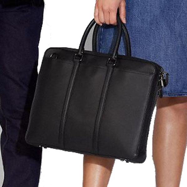 Coach Metropolitan Slim Brief Black Copper Black # 55565