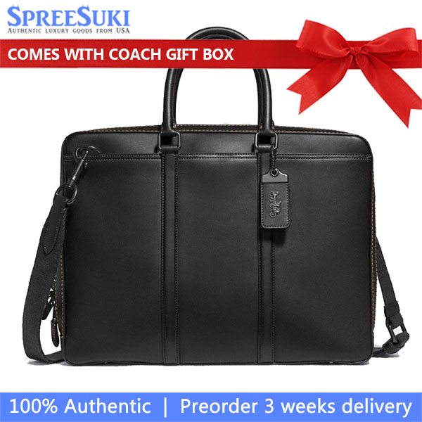 Coach Metropolitan Slim Brief Black Copper Black # 55565