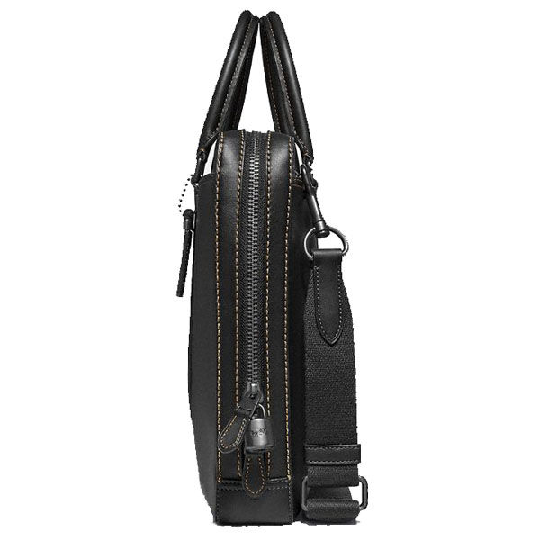 Coach Metropolitan Slim Brief Black Copper Black # 55565