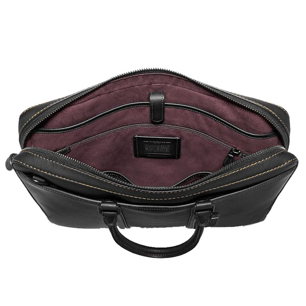 Coach Metropolitan Slim Brief Black Copper Black # 55565
