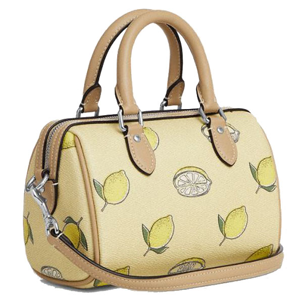 Coach Mini Rowan Crossbody Bag With Lemon Print Garden Glade Multi # CAL19
