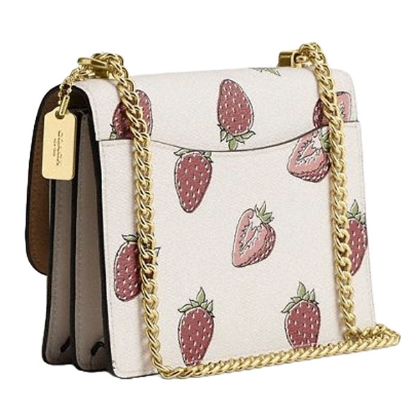 Coach Mini Klare Crossbody Bag With Strawberry Print Chalk Multi # CAP94