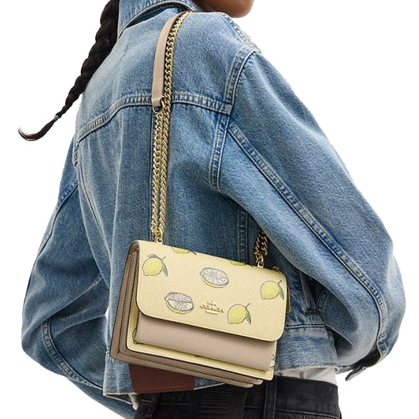 Coach Mini Klare Crossbody Bag With Lemon Print Garden Glade Multi # CAN24