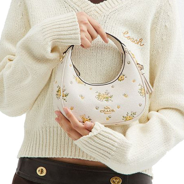 Coach Carmen Mini Crossbody Bag With Floral Print Chalk Multi # CAK90
