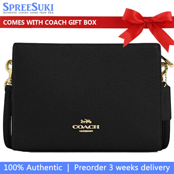 Coach Slim Crossbody Bag Black # CAT21