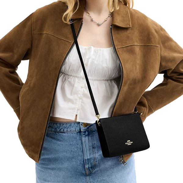 Coach Slim Crossbody Bag Black # CAT21
