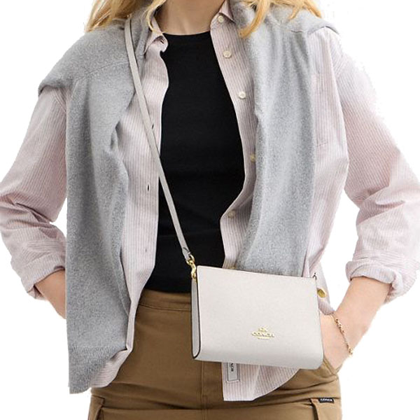 Coach Slim Crossbody Bag Chalk # CAT21