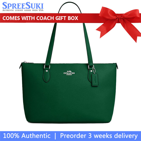 Coach Gallery Tote Bag Silver Shamrock # CV402