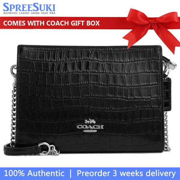 Coach Slim Crossbody Bag Black # CAT22