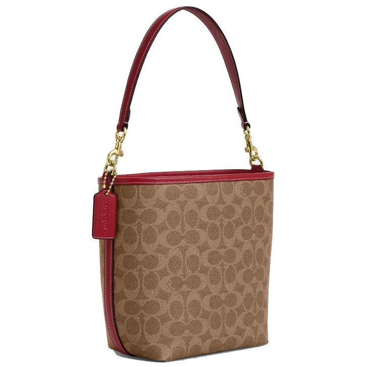 Coach City Bucket Bag In Signature Canvas Tan Multi # CAL85