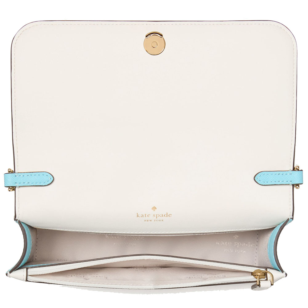 Kate Spade Crossbody Bag Sling Madison Small Flap Colorblock Crisp Sky Multi # KC517