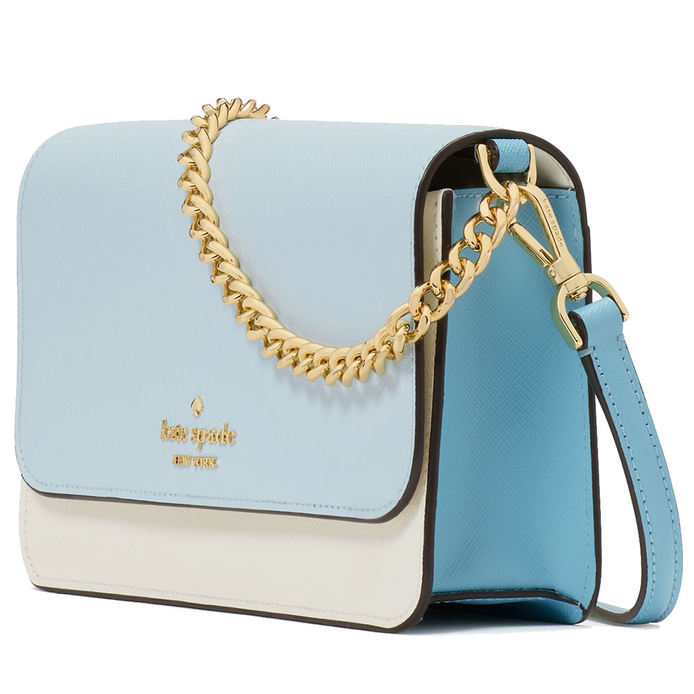 Kate Spade Crossbody Bag Sling Madison Small Flap Colorblock Crisp Sky Multi # KC517