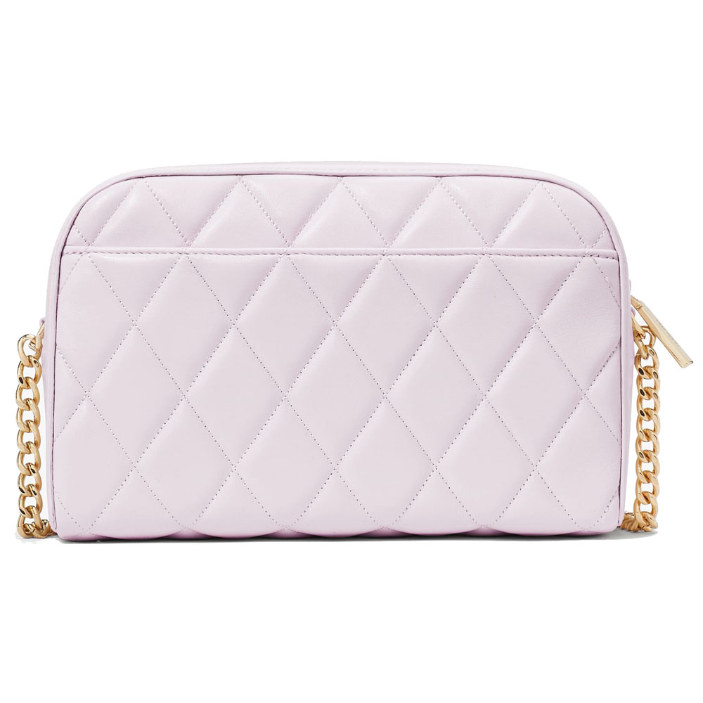 Kate Spade Crossbody Bag Sling Carey Smooth Quilted Mini Camera Bag Pale Amethyst # KG425