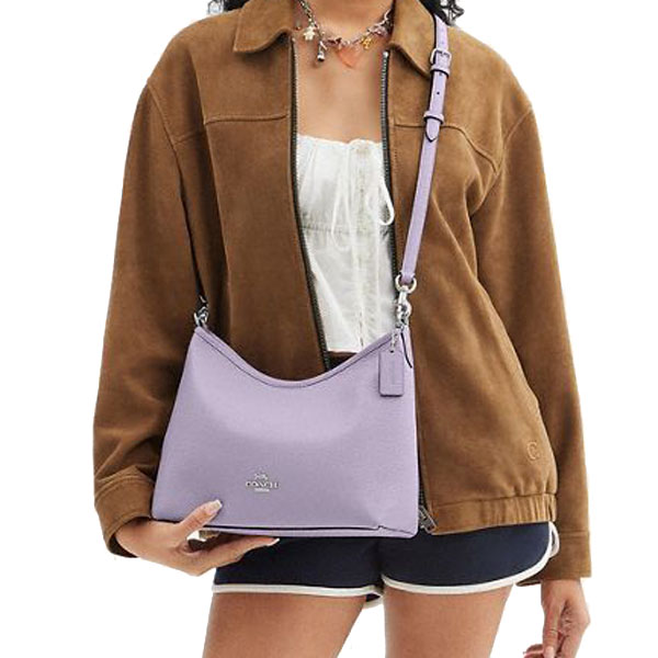 Coach Laurel Shoulder Bag Silver Lilac # CR148