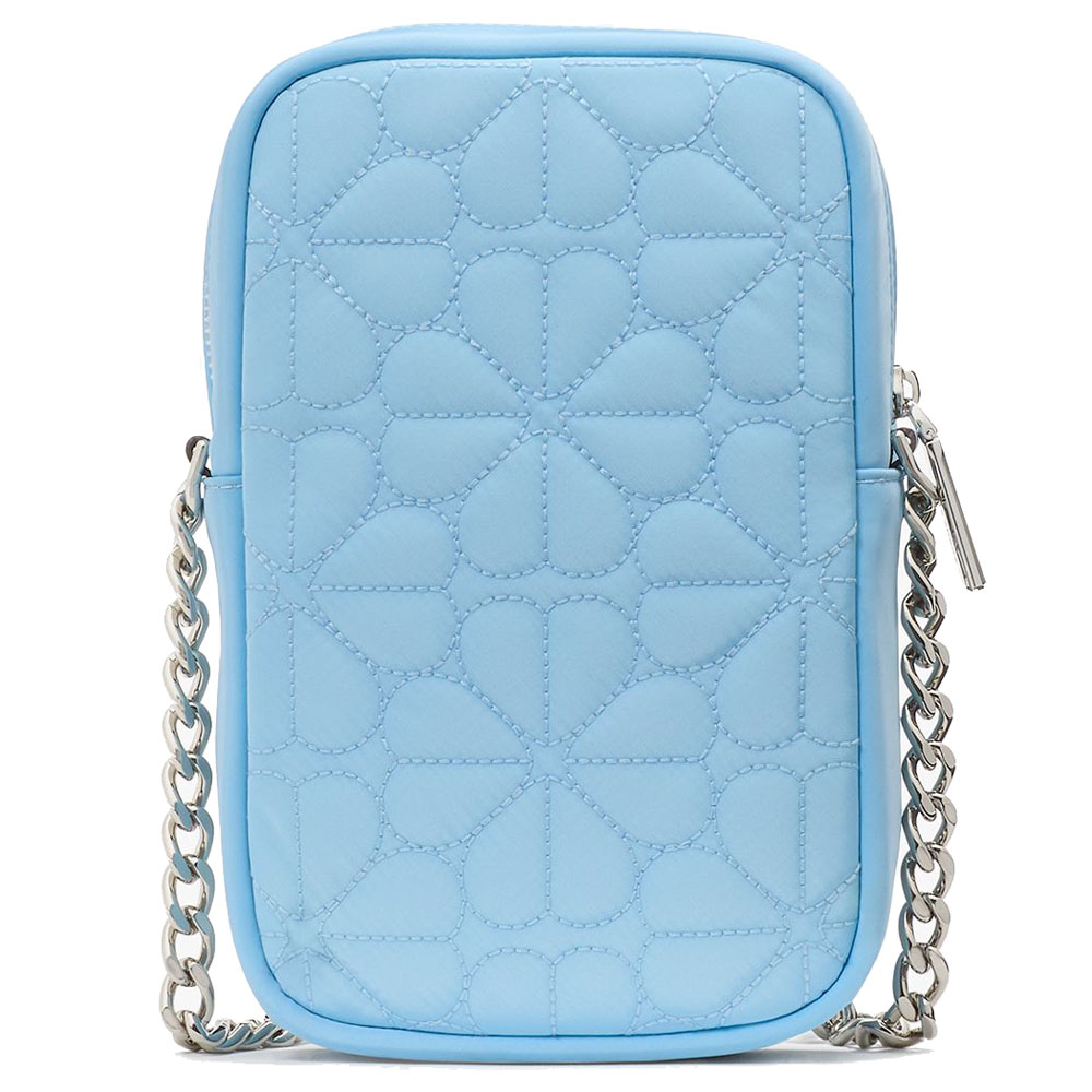 Kate Spade Spade Flower Quilted Fabric Phone Crossbody Montauk Blue # KK898
