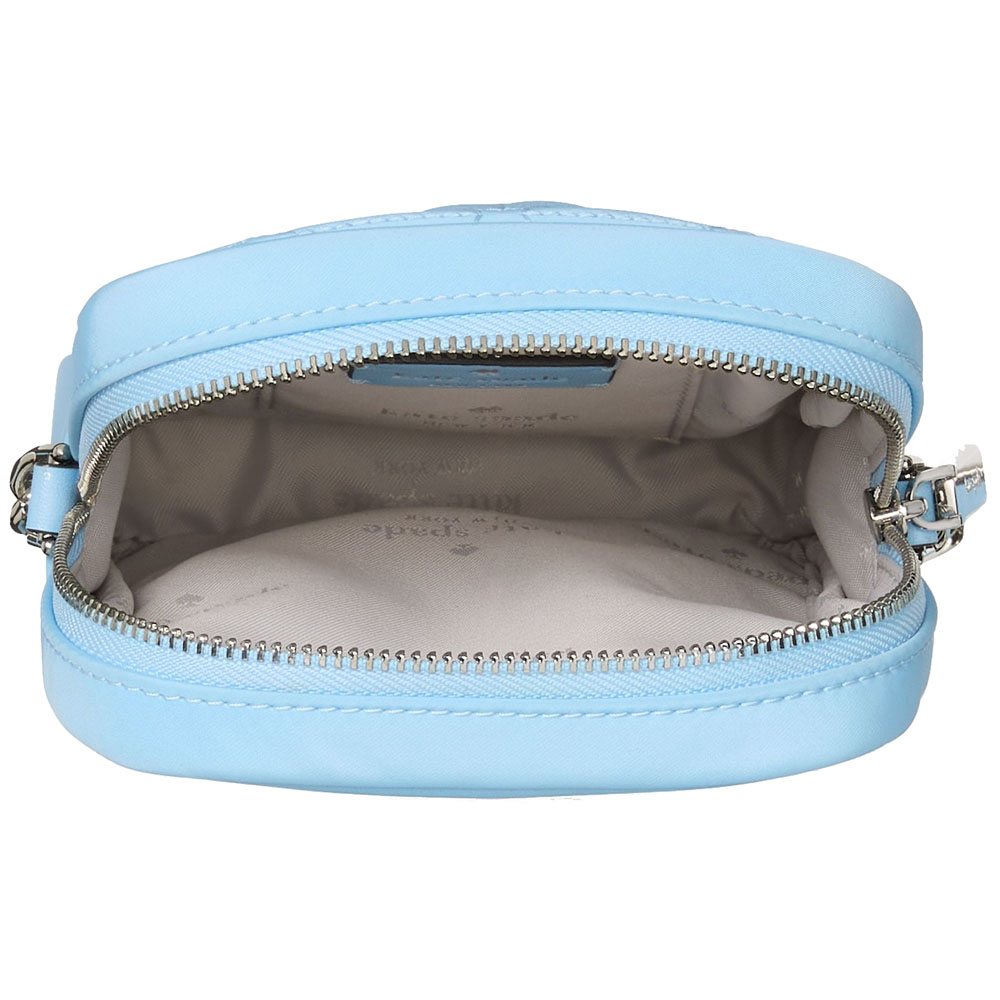 Kate Spade Spade Flower Quilted Fabric Phone Crossbody Montauk Blue # KK898