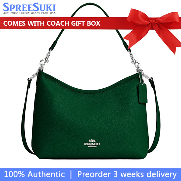 Coach Laurel Shoulder Bag Silver Shamrock # CR148