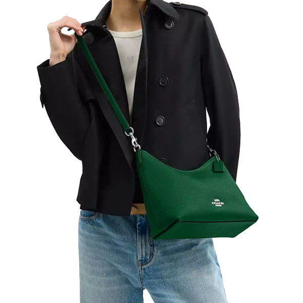 Coach Laurel Shoulder Bag Silver Shamrock # CR148
