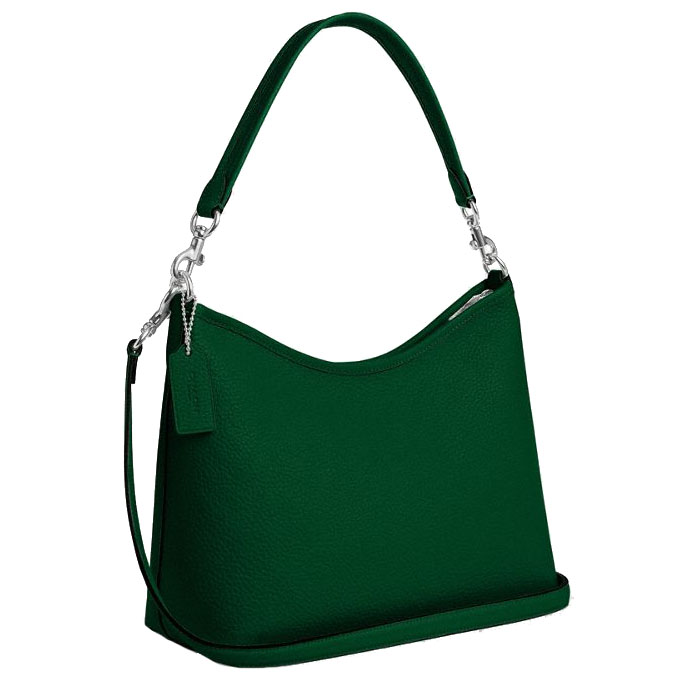 Coach Laurel Shoulder Bag Silver Shamrock # CR148