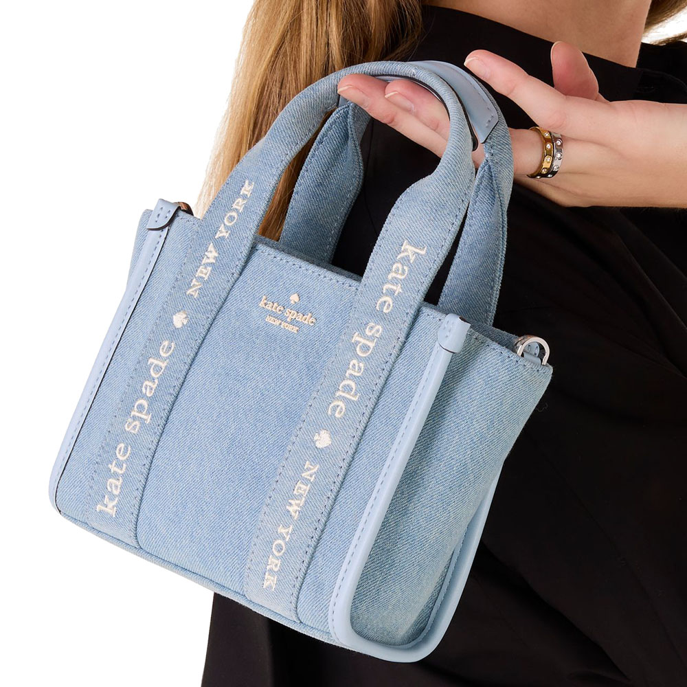 Kate Spade Kip Denim Mini Tote Blue Multicolor # KL066