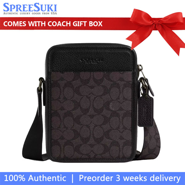 Coach Sullivan Crossbody In Signature Canvas Walnut / Black # CAT78