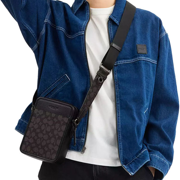 Coach Sullivan Crossbody In Signature Canvas Walnut / Black # CAT78