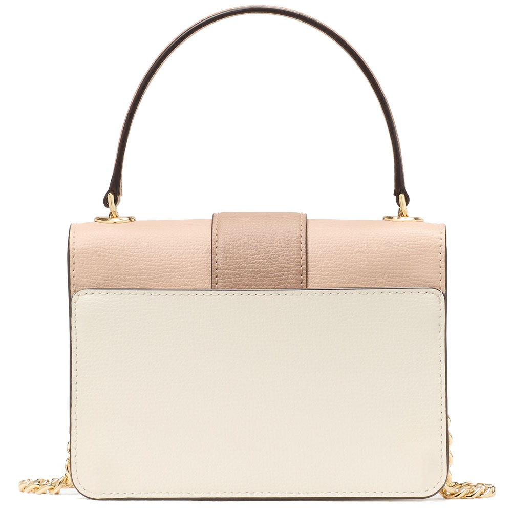 Kate Spade Phoebe Turnlock Mini Flap Crossbody Toasted Hazelnut Multi # KK897