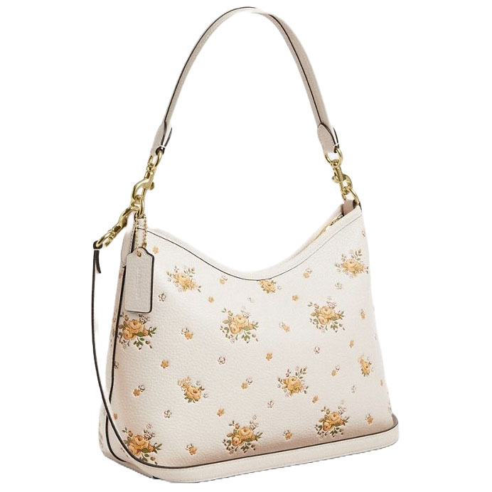 Coach Laurel Shoulder Bag With Floral Print Chalk Multi # CAL43