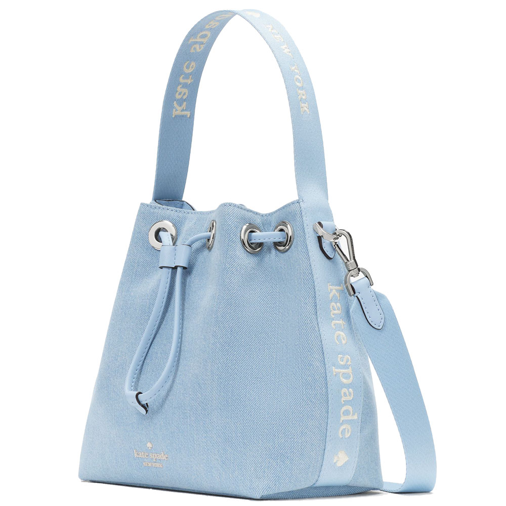 Kate Spade Kip Denim Bucket Bag Blue Multicolor # KL049