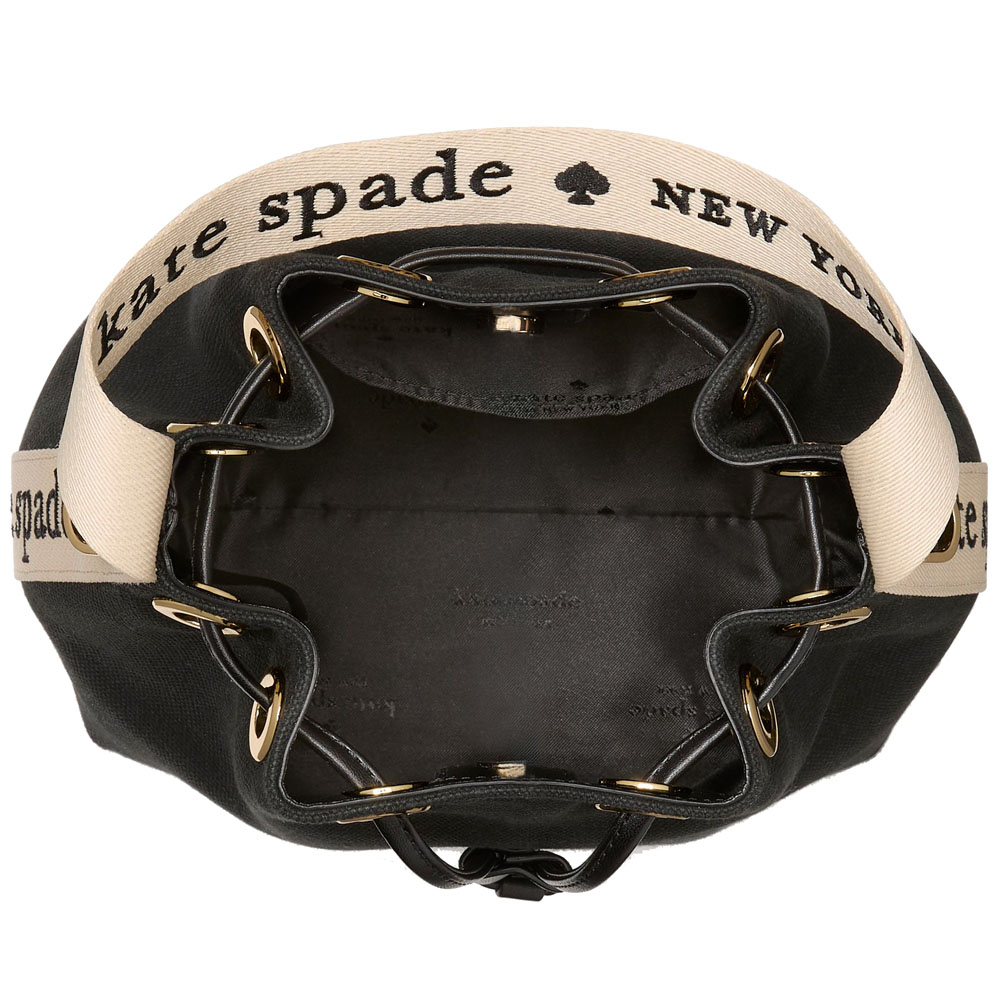 Kate Spade Kip Canvas Bucket Bag Black # KL048