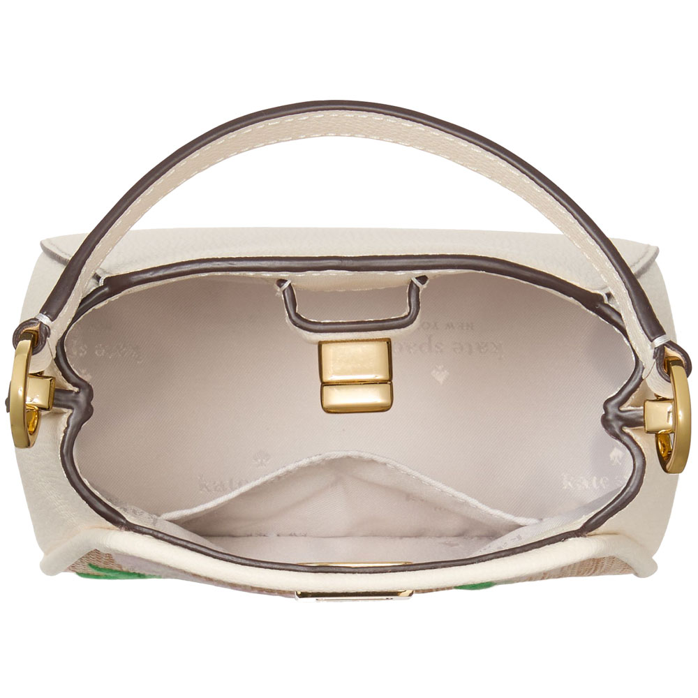 Kate Spade Phoebe Straw Mini Top Handle Crossbody Natural Multi # KL044