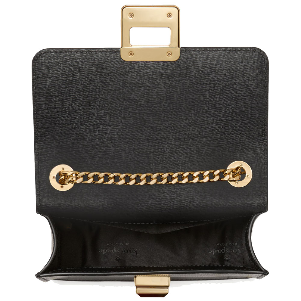 Kate Spade Phoebe Turnlock Mini Flap Crossbody Black # KK896