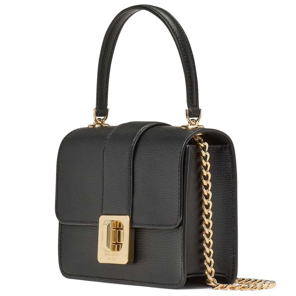 Kate Spade Phoebe Turnlock Mini Flap Crossbody Black # KK896