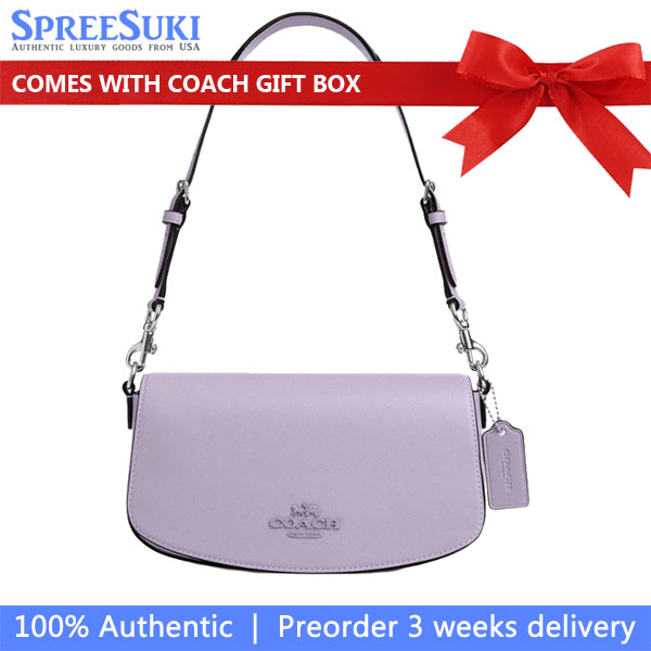 Coach Andrea Shoulder Bag Silver Lilac # CT768
