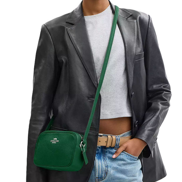 Coach Mini Jamie Camera Bag Silver Shamrock # CQ875