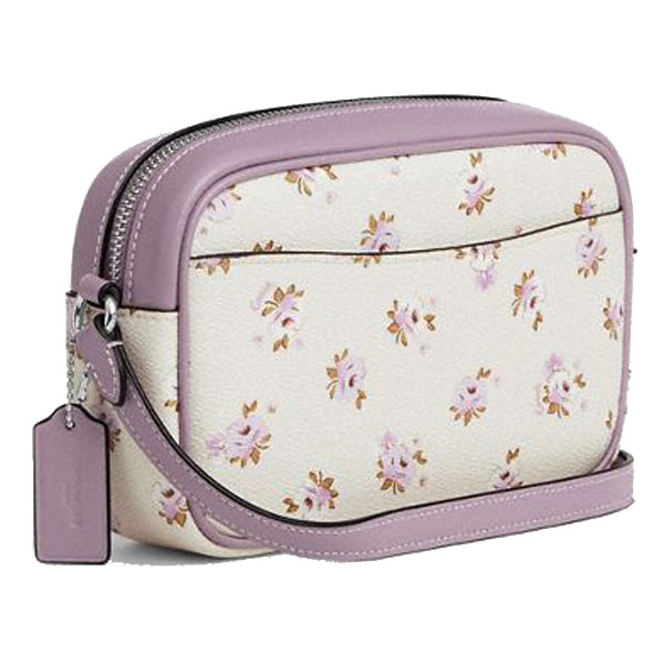 Coach Mini Jamie Camera Bag With Floral Print Silver Chalk Multi # CBA70