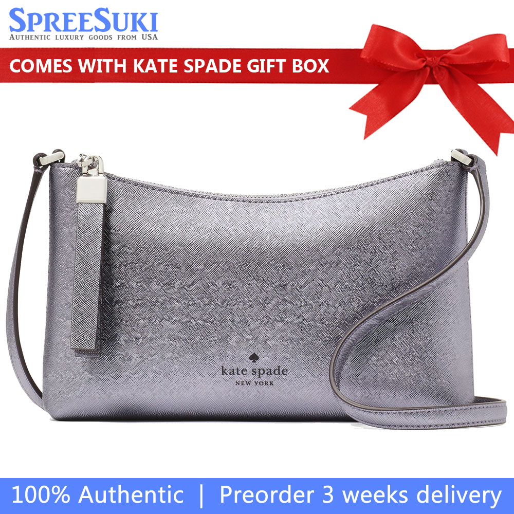 Kate Spade Sadie Metallic Small Crossbody Candied Flower # KI866