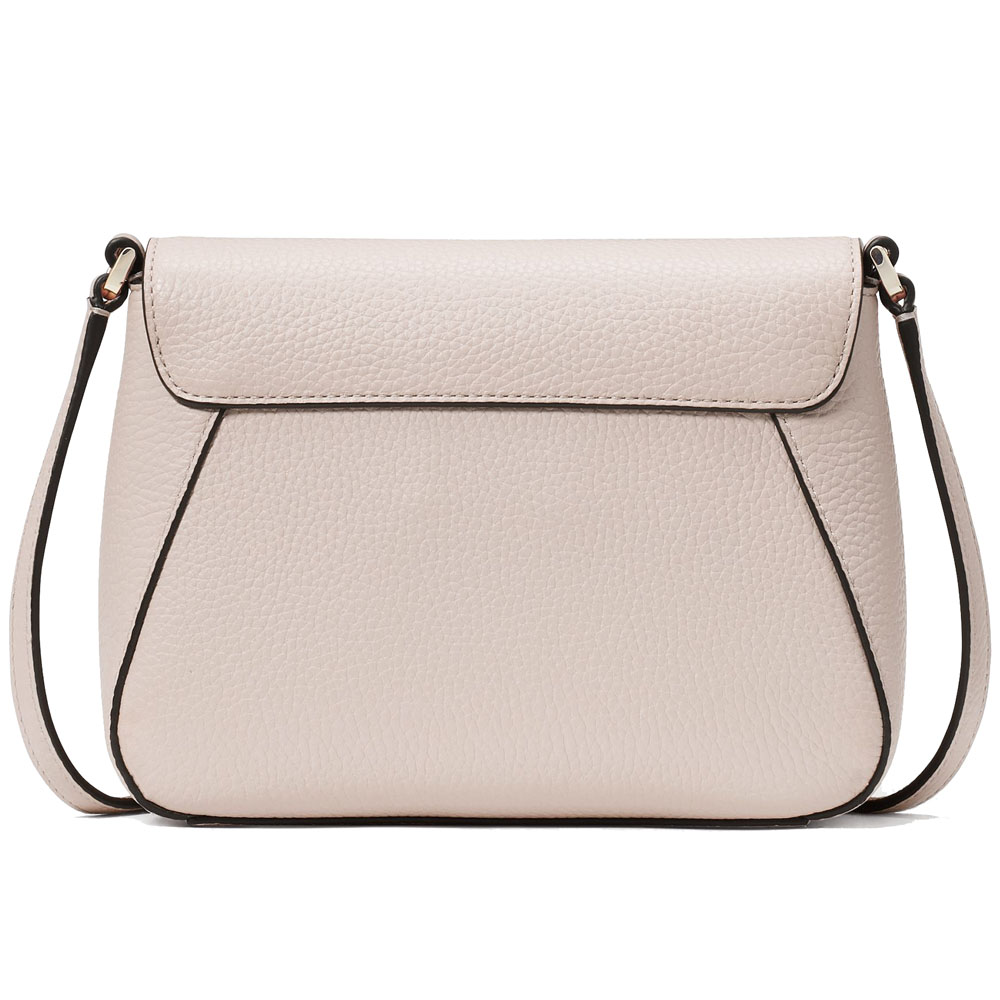Kate Spade Crossbody Bag Sling Monica Pebbled Leather Mini Flap Crossbody Cozy Grey # KF364