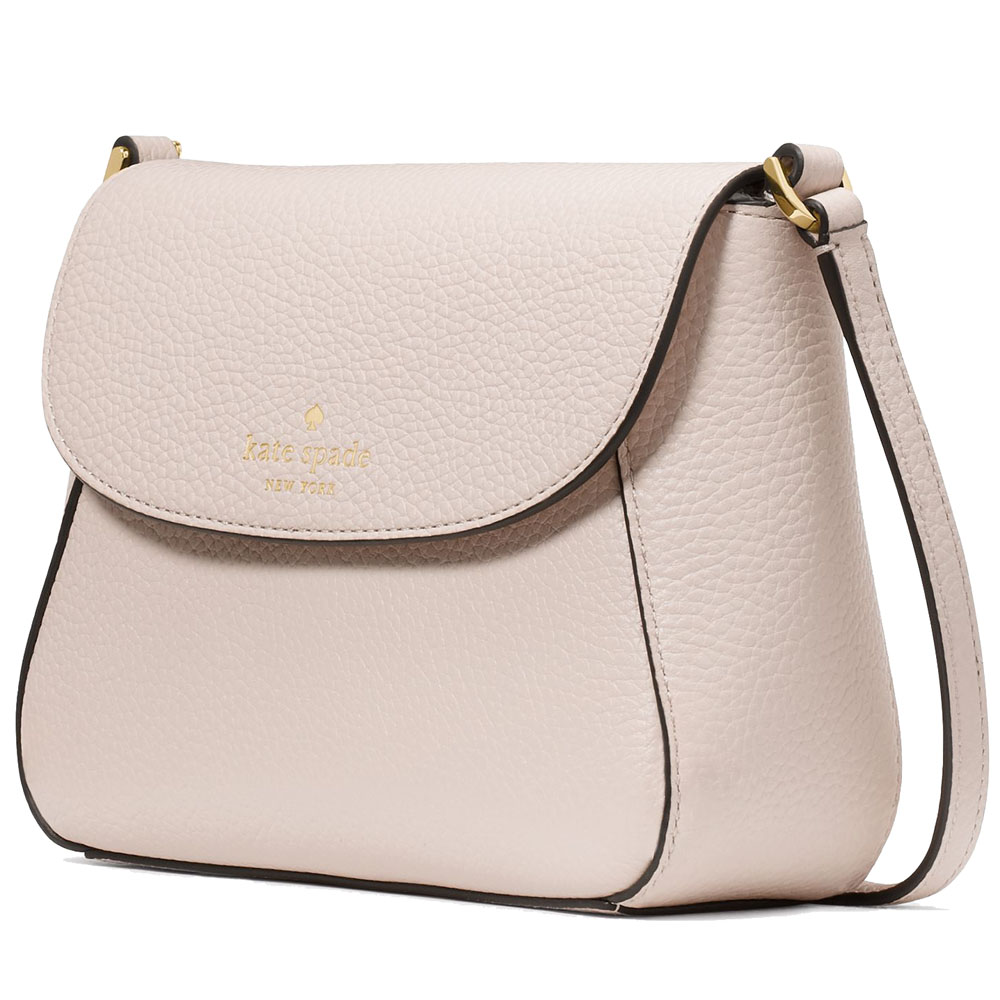Kate Spade Crossbody Bag Sling Monica Pebbled Leather Mini Flap Crossbody Cozy Grey # KF364
