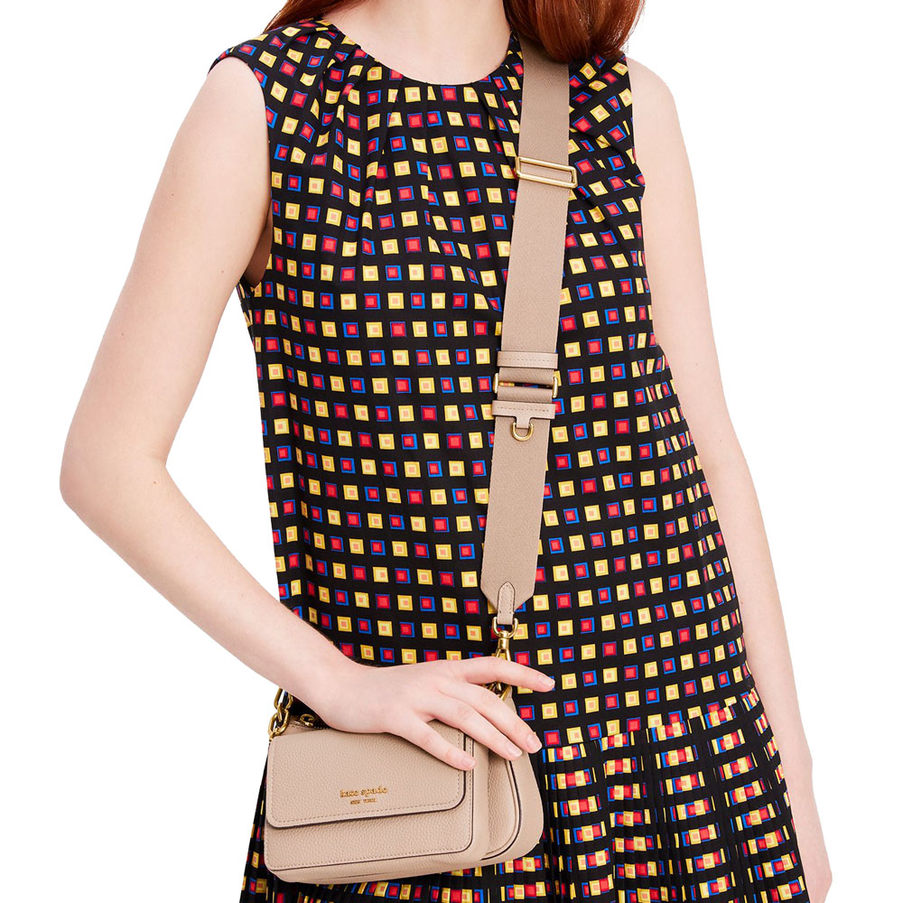 Kate Spade Double Up Crossbody Kraft Paper # KD648