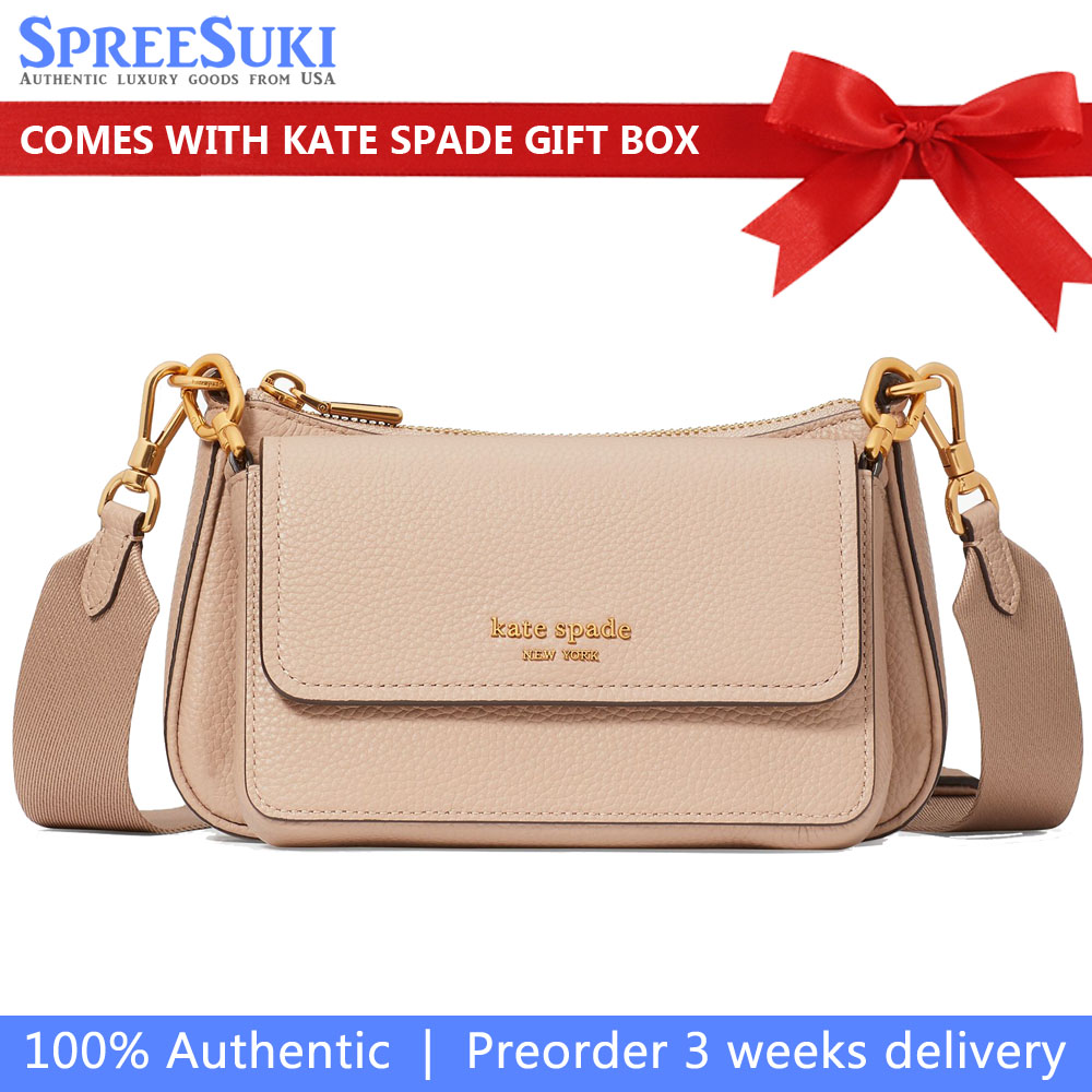 Kate Spade Double Up Crossbody Kraft Paper # KD648