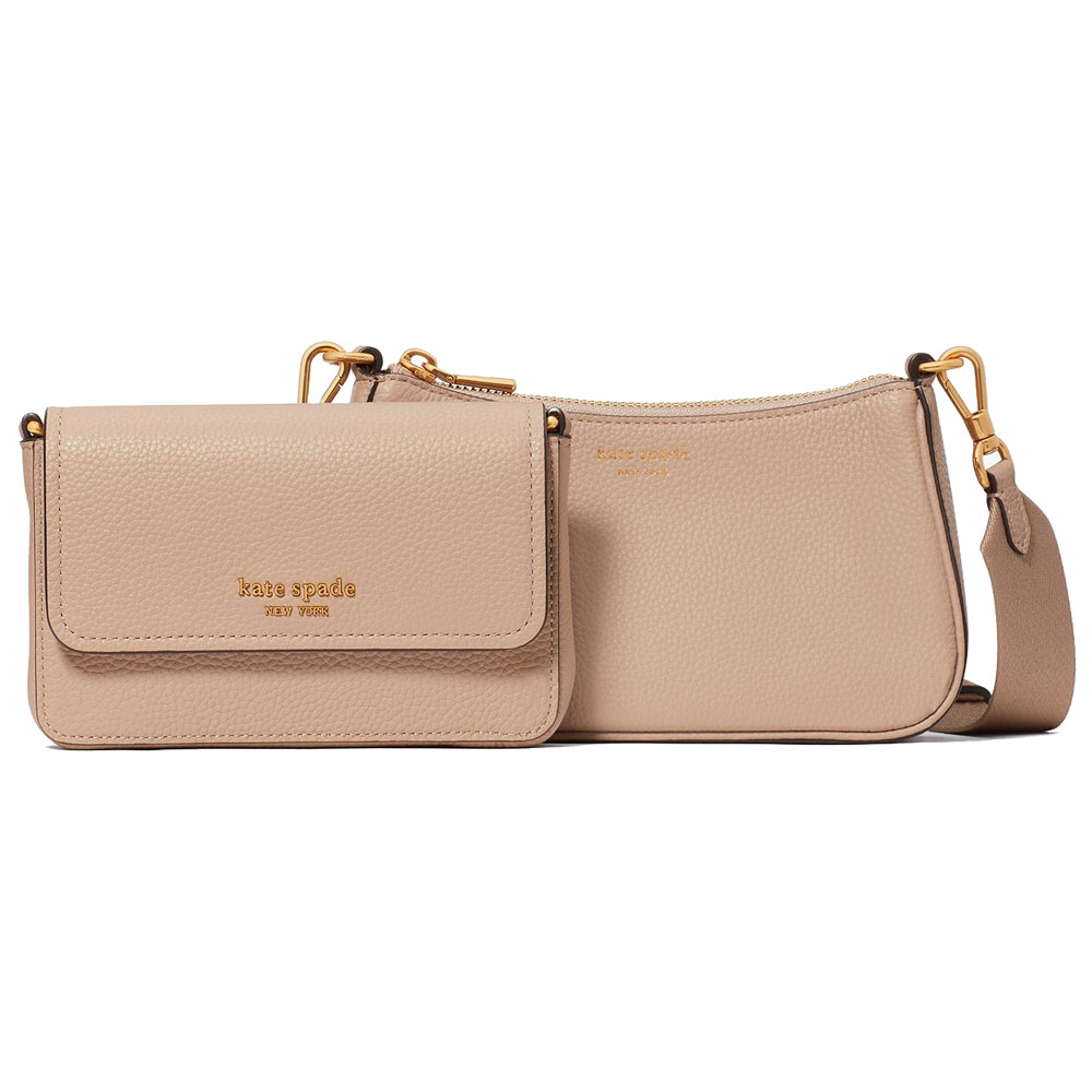Kate Spade Double Up Crossbody Kraft Paper # KD648