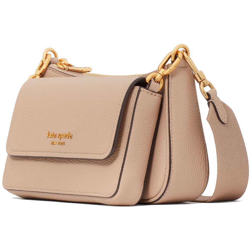 Kate Spade Double Up Crossbody Kraft Paper # KD648