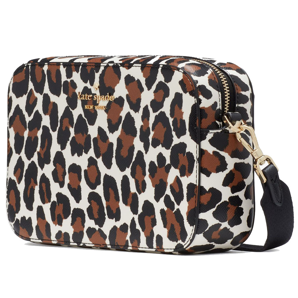 Kate Spade Madison Spotted Leopard Mini Camera Bag Cream Multi # KI377