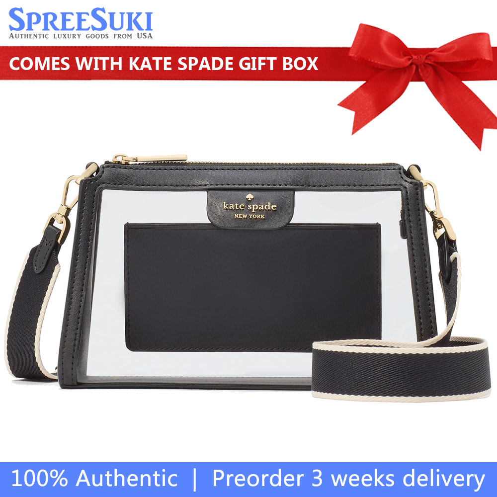 Kate Spade Clare Clear Small Crossbody Black # KK276