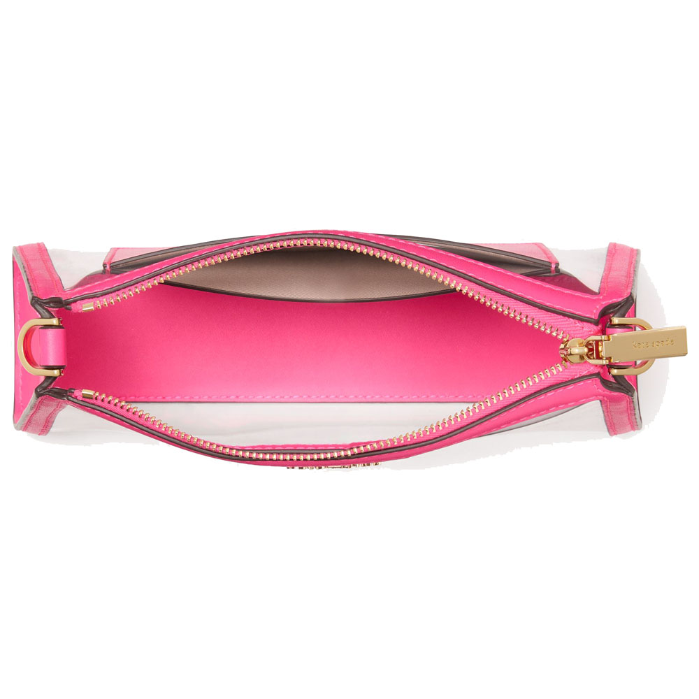 Kate Spade Clare Clear Small Crossbody Wild Pink # KK276