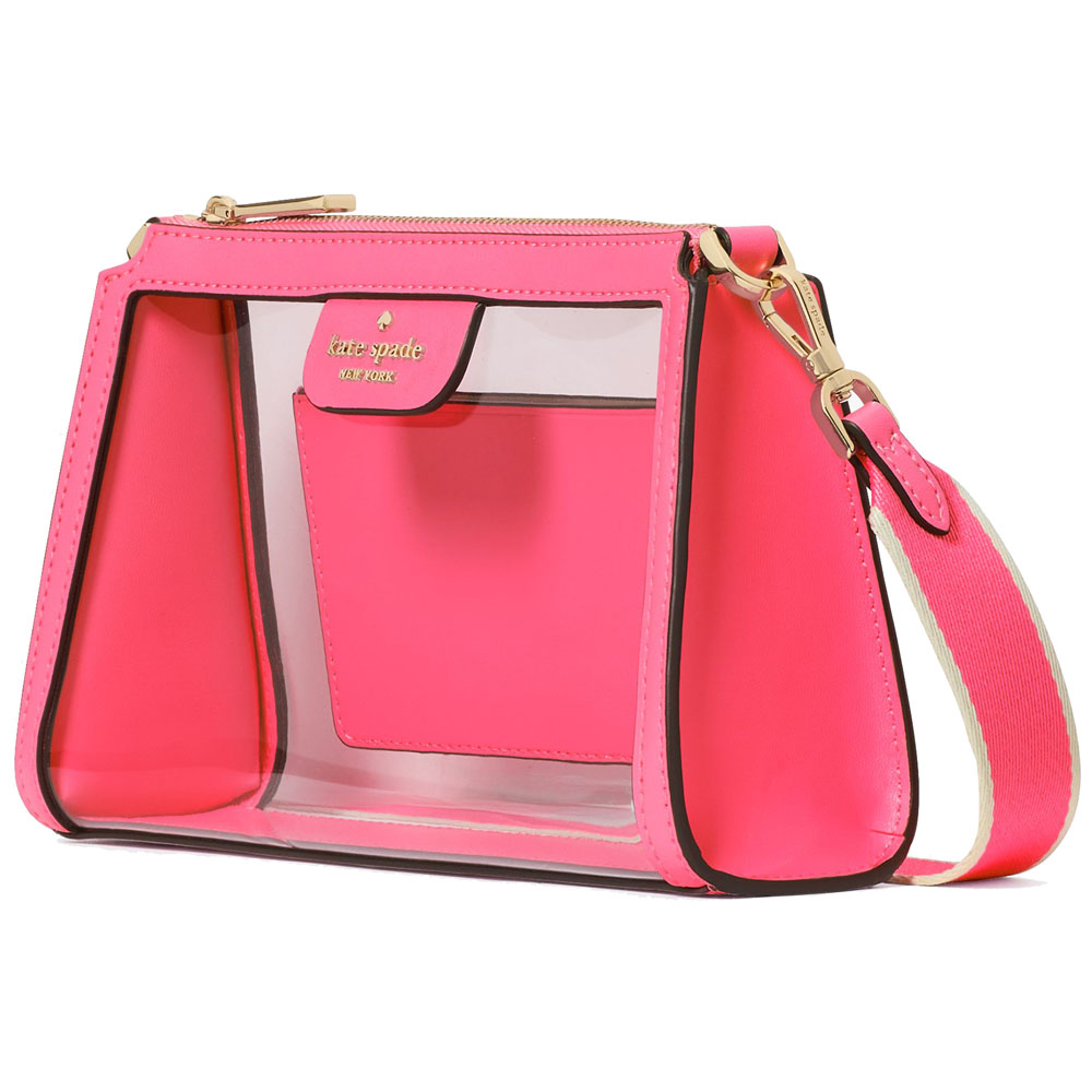 Kate Spade Clare Clear Small Crossbody Wild Pink # KK276