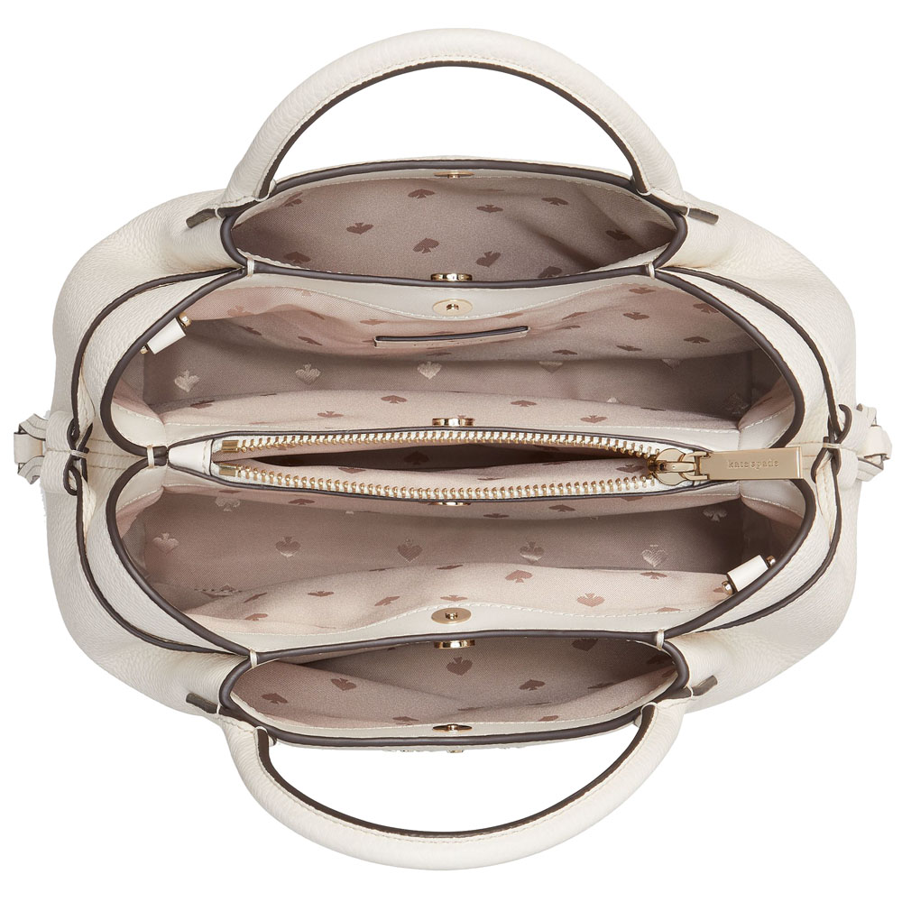 Kate Spade Pebble Leather Dumpling Small Satchel Parchment # K8135