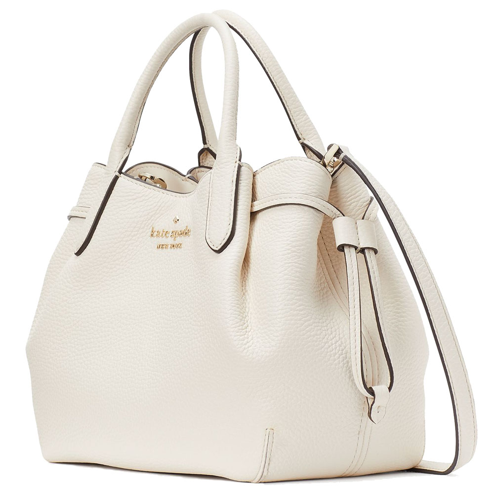 Kate Spade Pebble Leather Dumpling Small Satchel Parchment # K8135